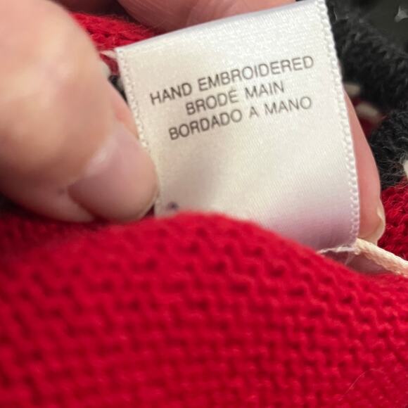 VTG 90s Susan Bristol Vest Sweater Angora Zip Cat Embroidered Christmas Ugly XL - Picture 9 of 9